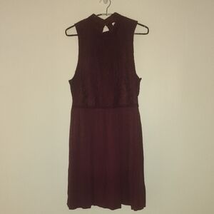 Xhilaration Sleeveless Burgundy Mini Dress